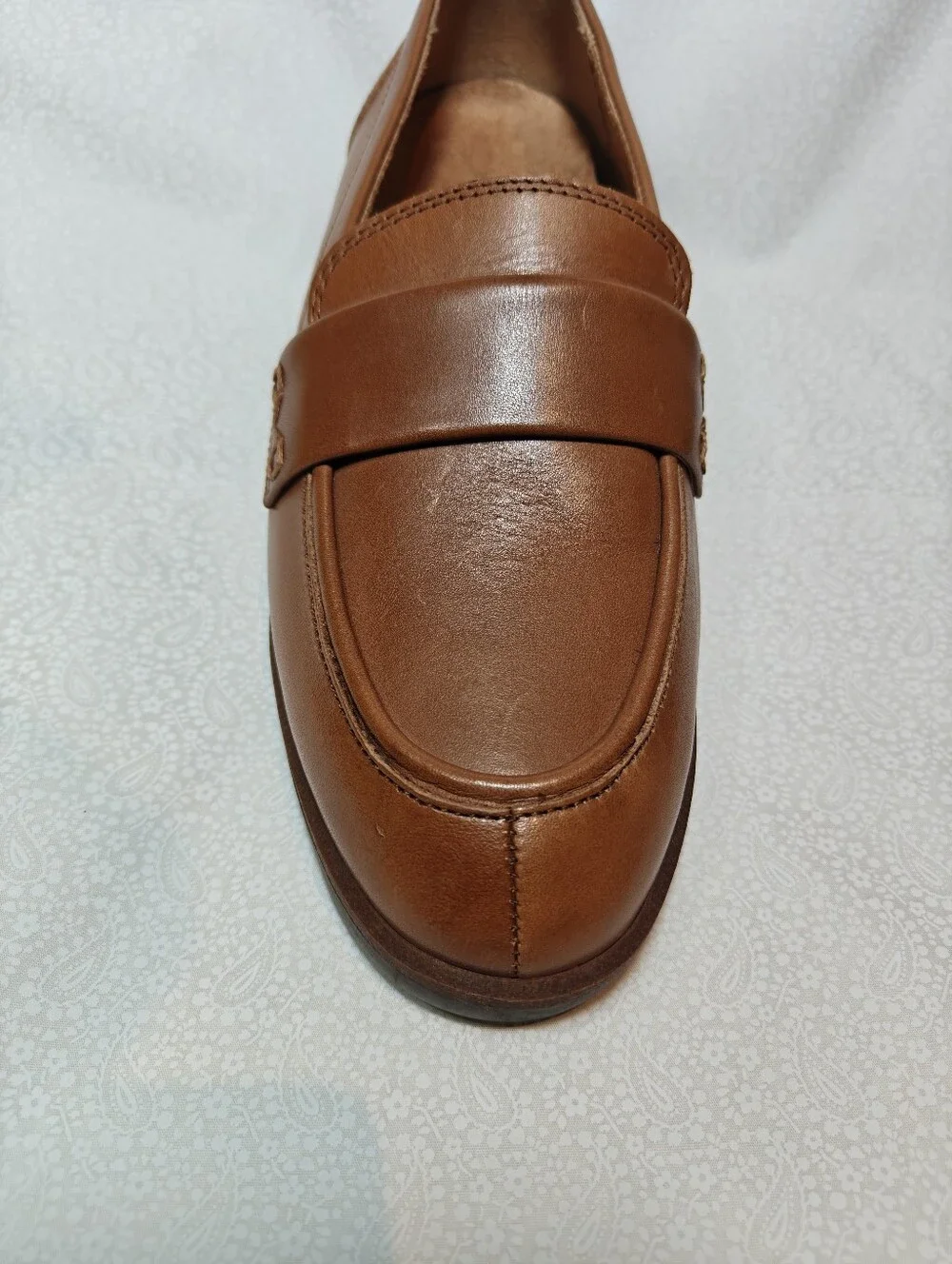 Vionic Cleo Leather Lug Sole Slip On Brown Loafers Arch Support Comfy Women 6.5